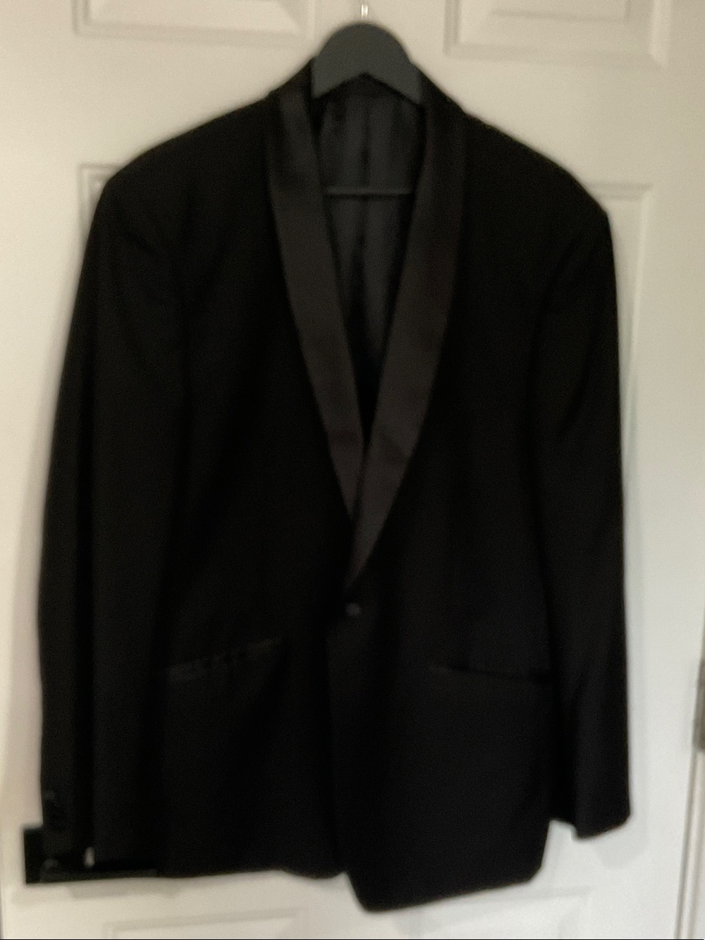 Black Satin Shawl Lapel Tuxedo Jacket